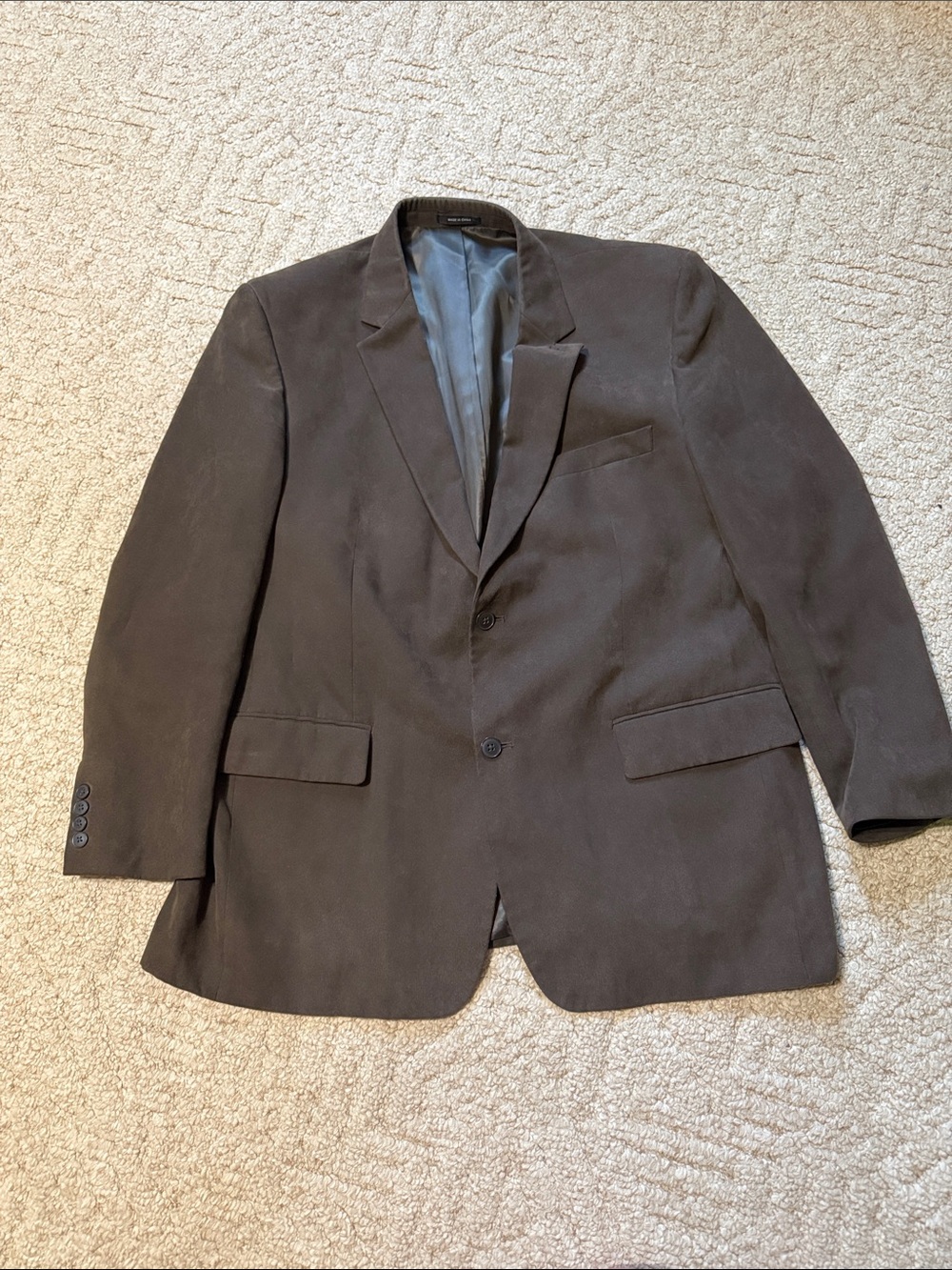 Men's Dark Brown Two-Button Blazer - Classic Notch Lapel